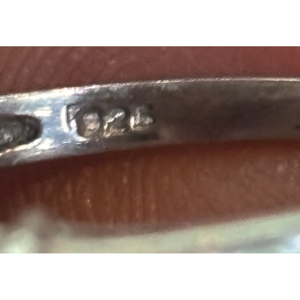 Vintage STS Sterling Silver Natural Sunstone Ring Size 8.75 - Picture 3 of 11